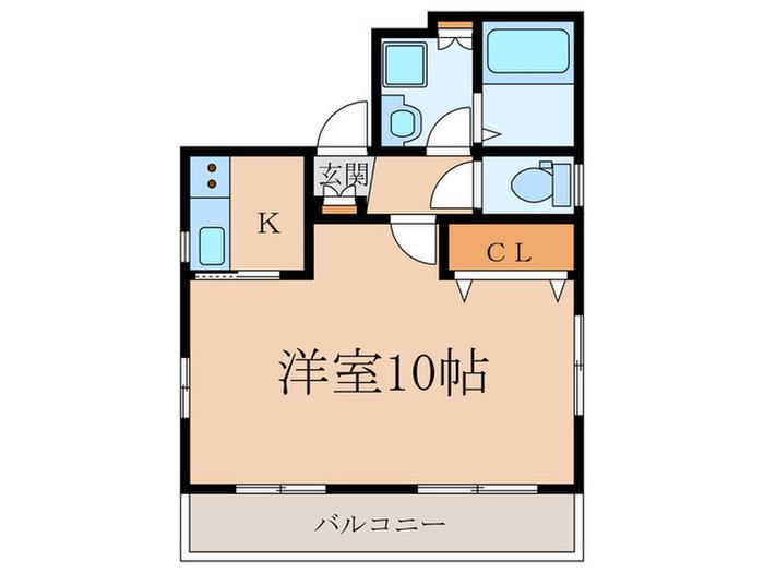 アーバン広尾(1K/2階)の間取り写真