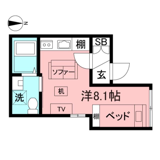 プラスト西大島(ワンルーム/2階)の間取り写真