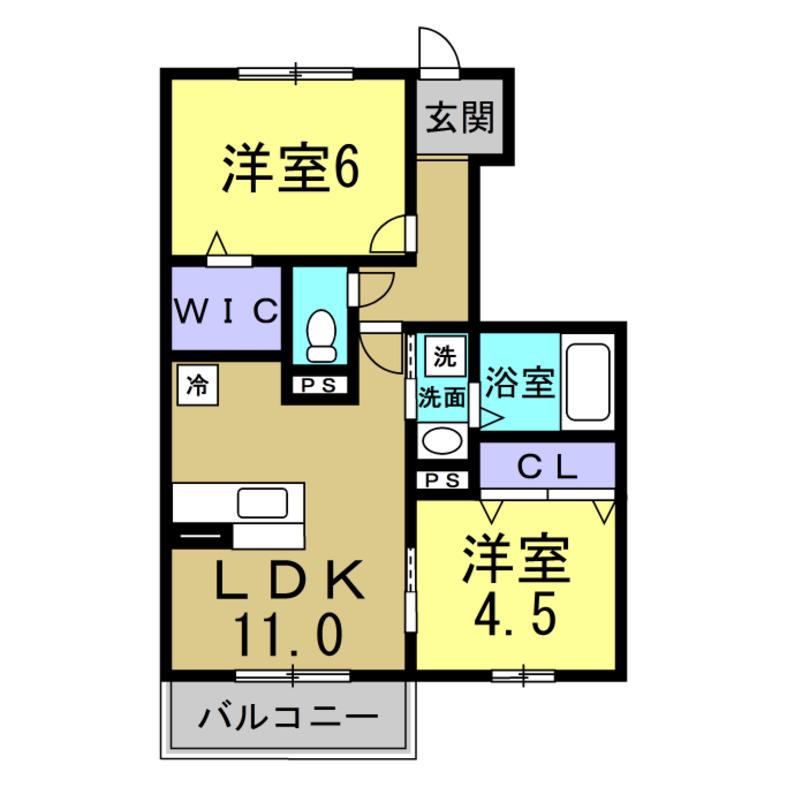 パストラル(2LDK/1階)の間取り写真