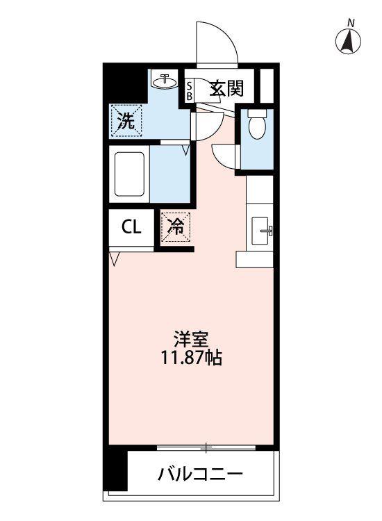 アーバンビルドII(ワンルーム/6階)の間取り写真