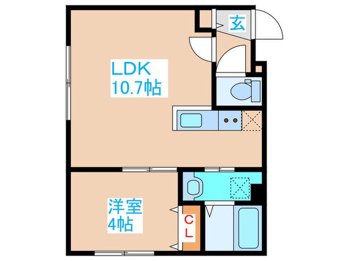 FUTABA SQUARE N21(1LDK/2階)の間取り写真