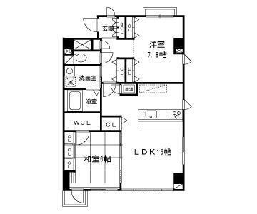 ケイ・サンエス(2LDK/5階)の間取り写真