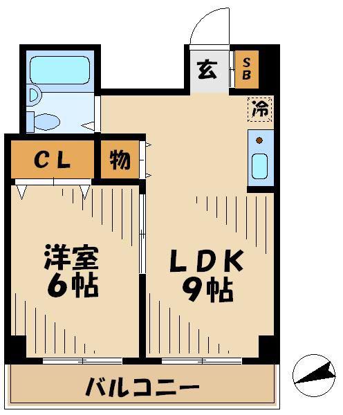 MISH(1LDK/1階)の間取り写真