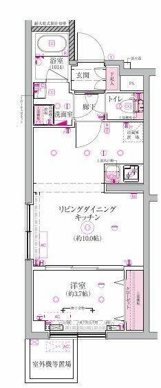 ベルシードステアー東日暮里II(1LDK/3階)の間取り写真