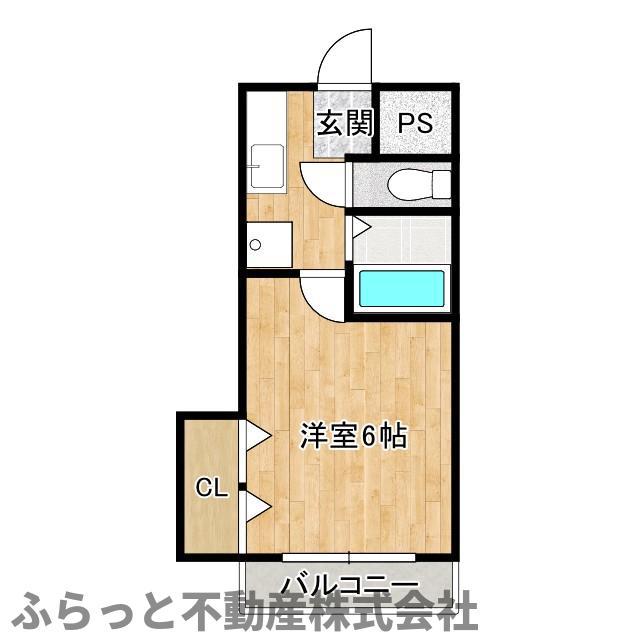 パークサイドビルマンション(1K/3階)の間取り写真