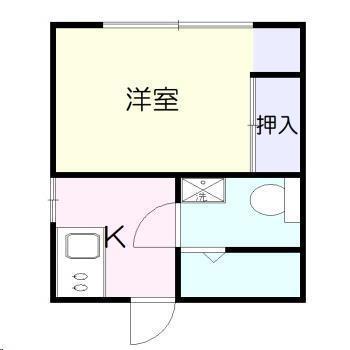 コーポエム(1K/2階)の間取り写真