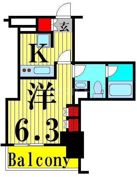 パークアクシス錦糸町ウエスト(1K/9階)の間取り写真