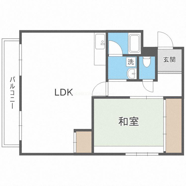 エスポワール(1LDK/5階)の間取り写真