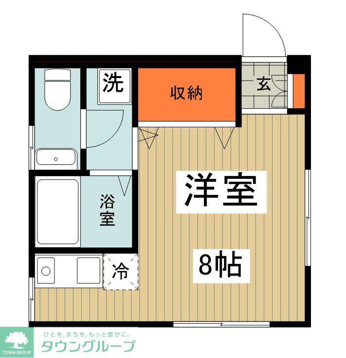 コーポハイネスII(ワンルーム/2階)の間取り写真
