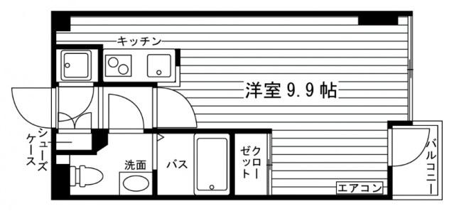 フローレンス綾瀬(ワンルーム/1階)の間取り写真