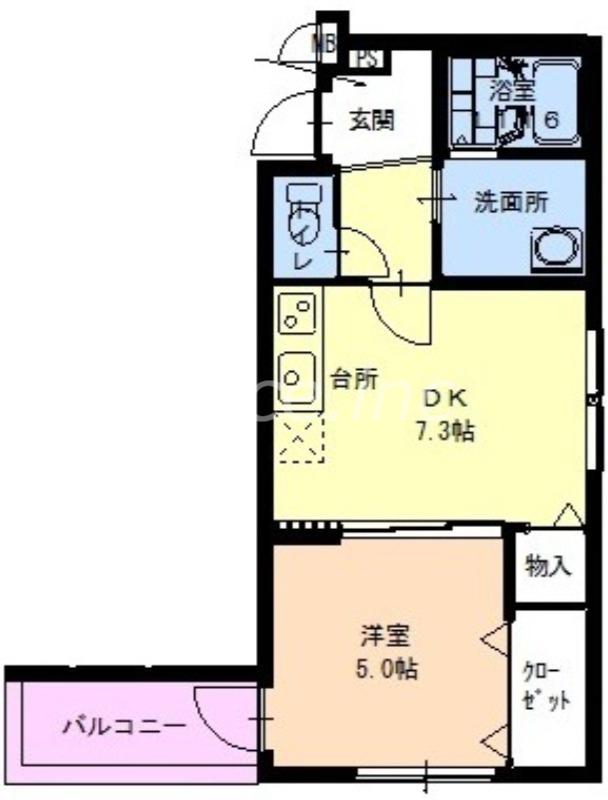 フジパレス下新庄1番館(1DK/1階)の間取り写真