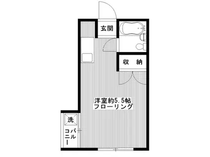 エコロジースクエア阿佐ヶ谷(ワンルーム/3階)の間取り写真