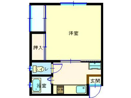 グリーンハウス(1K/2階)の間取り写真