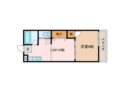 ロイヤルマンション九里巾(1LDK/3階)の間取り写真