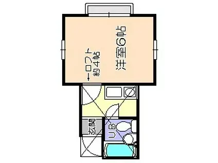 ドルフ6(1K/2階)の間取り写真