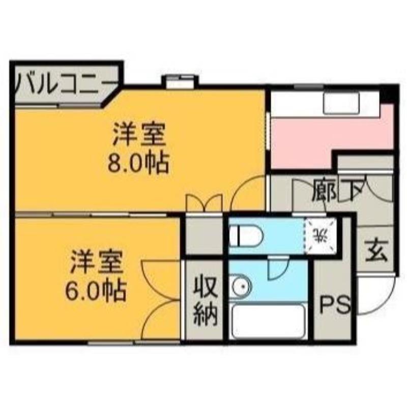 エルム20(2K/3階)の間取り写真