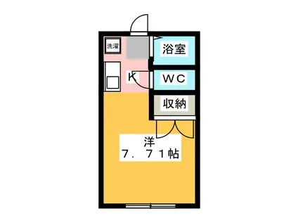 ＪＲ東海道本線 袋井駅 バス乗車時間：12分 最寄りバス停で下車 徒歩6分 2階建 築28年(ワンルーム/1階)の間取り写真