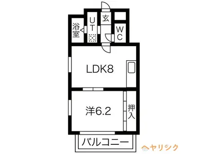 エムワン一社(1LDK/7階)の間取り写真