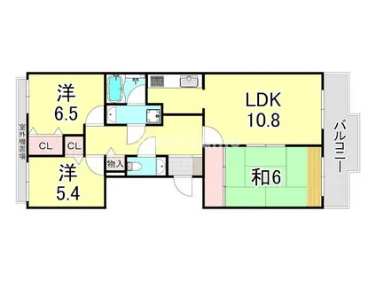 シュネルパーク・レジデンス(3LDK/3階)の間取り写真