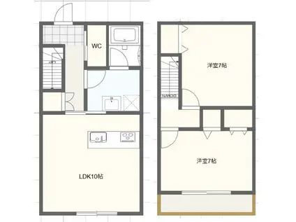 メゾン・ソレイユ(2LDK/1階)の間取り写真