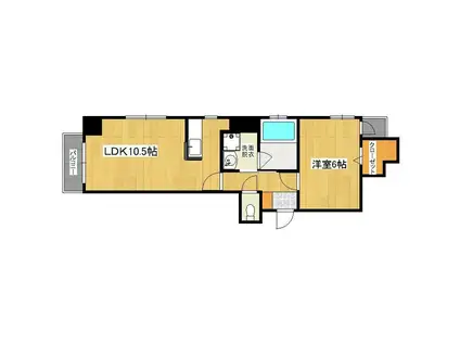 プランタン加治屋町(1LDK/7階)の間取り写真