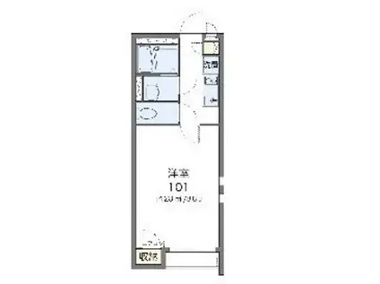 クレイノNEXT STAGEIV(1K/1階)の間取り写真