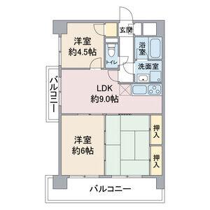 扶桑ハイツI(3DK/3階)の間取り写真