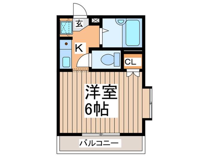 ΑNEXT南流山第6(1K/2階)の間取り写真