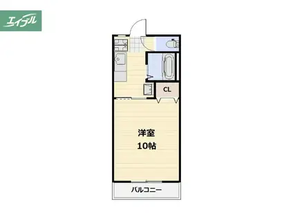 アジュール下中野(1K/7階)の間取り写真