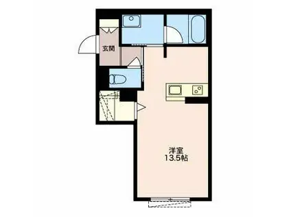 シャーメゾンステージ豊橋(ワンルーム/1階)の間取り写真