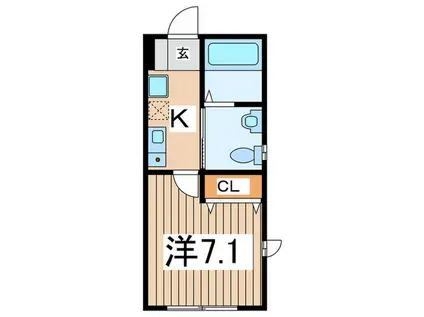 アークニュー相模原(1K/2階)の間取り写真