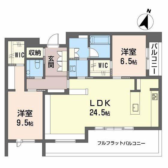 CAMELOTイースト(2LDK/4階)の間取り写真