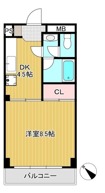 グリーンプラザ(1DK/1階)の間取り写真