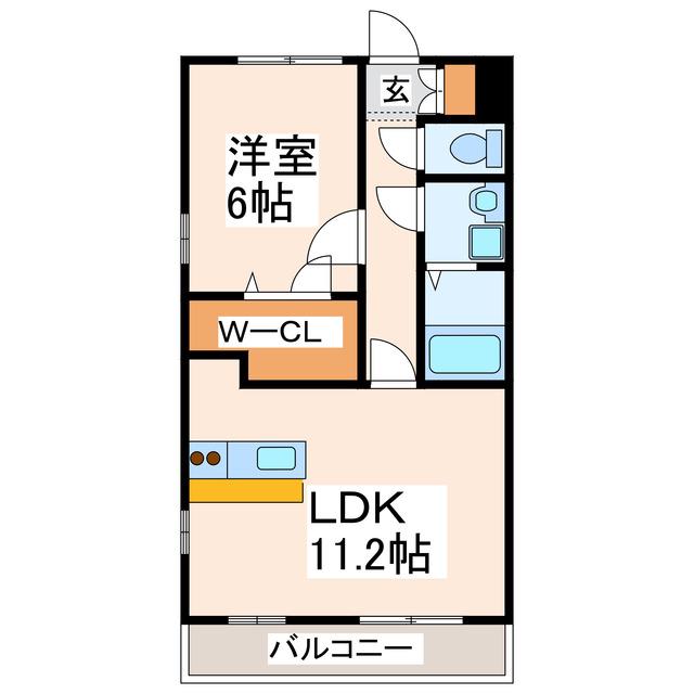 フォーナイン(1LDK/1階)の間取り写真