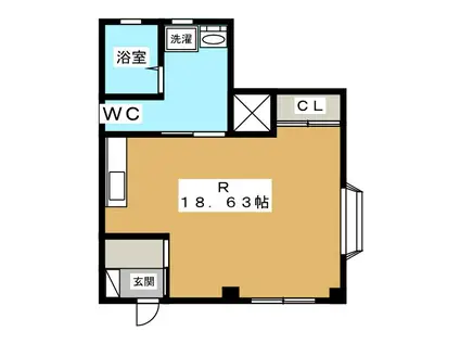 カーサ フォレスタ(ワンルーム/1階)の間取り写真