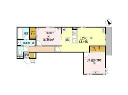 ミュゼリオ(2LDK/3階)の間取り写真