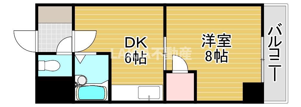 雅叙園ハイツ(1DK/7階)の間取り写真