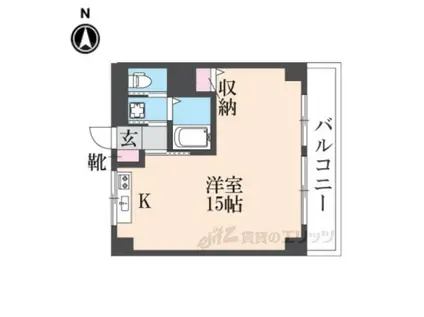 京都クレセントマンション(ワンルーム/6階)の間取り写真