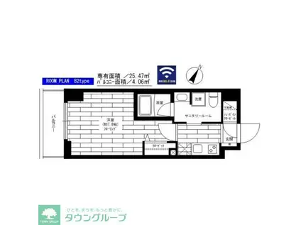 ステージグランデ日本橋人形町(1K/8階)の間取り写真