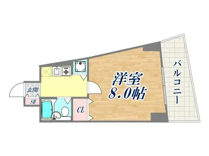 ダイヤデート(1K/4階)の間取り写真