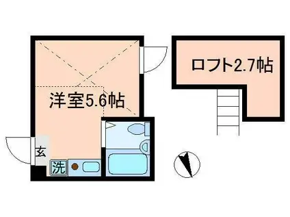 リベルテ北千住(ワンルーム/3階)の間取り写真