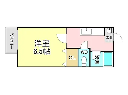 プロスパー守恒(1K/1階)の間取り写真