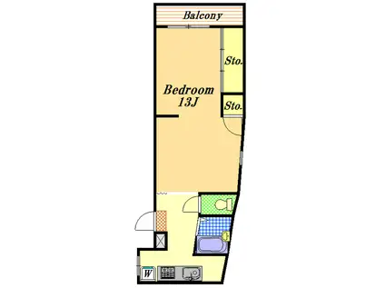 U-BIGオリーブ(1K/3階)の間取り写真