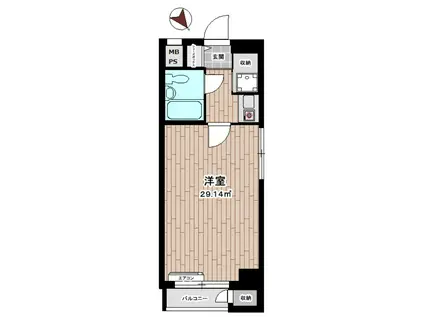 ニューライフ高麗橋(1K/9階)の間取り写真