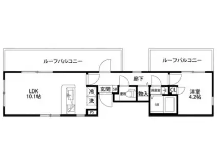 KAレジデンス(1LDK/5階)の間取り写真