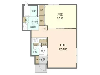 グリナ―ジュ桜新町(1LDK/1階)の間取り写真
