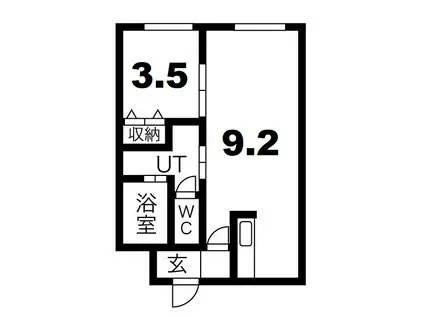 ECOA厚別中央(1LDK/4階)の間取り写真