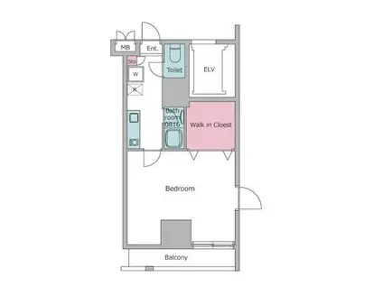 パークフラッツ西早稲田(1K/5階)の間取り写真