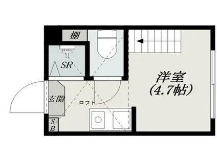 サンキャノーラ野方(ワンルーム/1階)の間取り写真