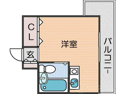 レディースマンション明星館(1K/8階)の間取り写真